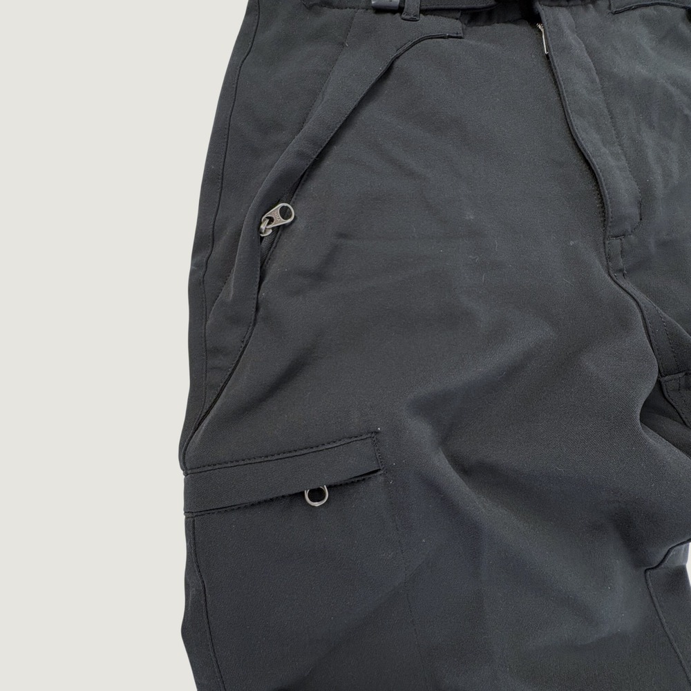 REI Hiking Pants Womens 8 Black Softshell Technical Stretch Belted Cargo - Picture 3 of 7